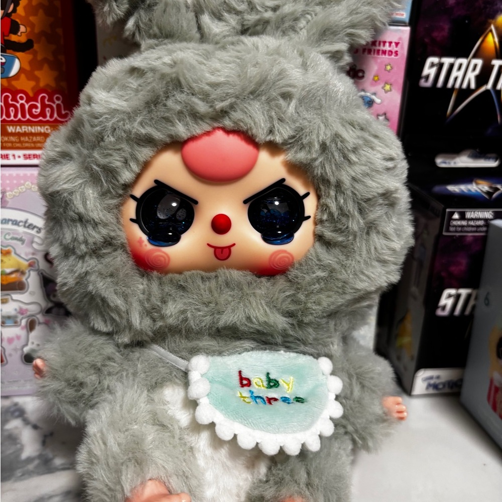 Baby Three Lilly Rabbit Town Green Bunny with RARE Crying Glitter Eyes